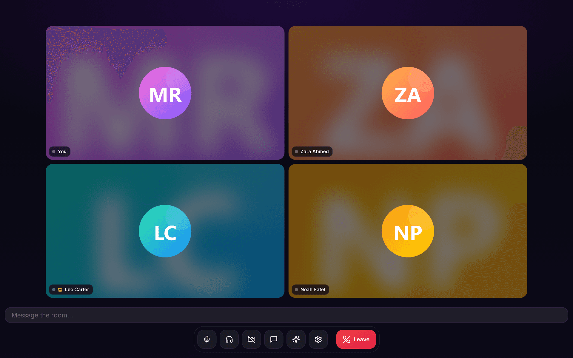 Party Room: a live call with friends