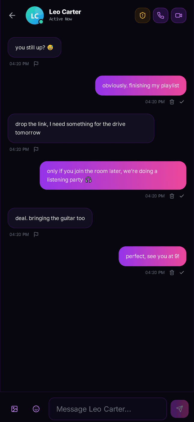 Party Room mobile app screen